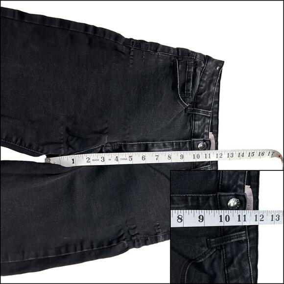 Forever 21 High Waist Skinny Jeans 5 Pocket Style Black Size 27 Ripples - Picture 9 of 11